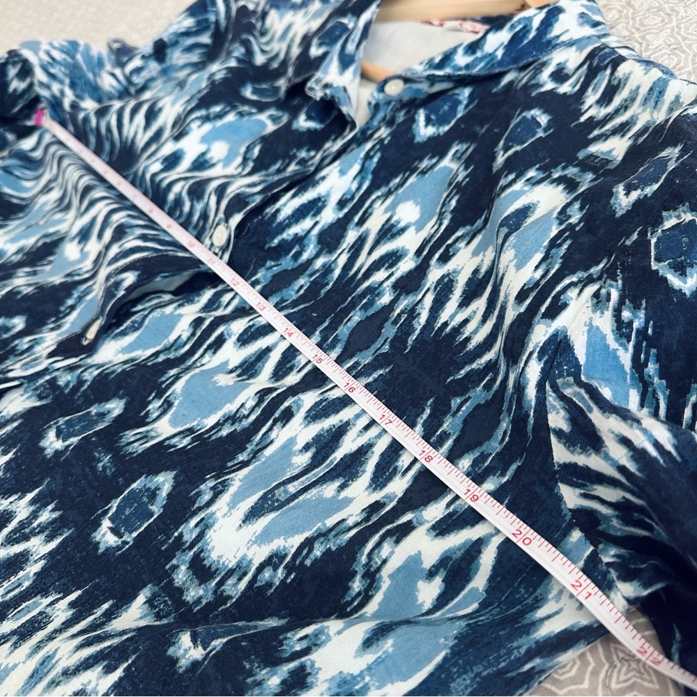 Blue Patterned Mini Dress - Picture 4 of 9